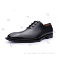 Zapatos casuales de cuero con cordones para hombre